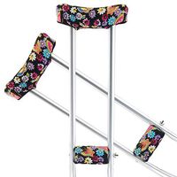 TOMMHANES AMISGUOER Crutch Pads Underarm Crutches Pads Crutch Hand Grip Covers Crutch Pads Washable OneSize (2 Armpit, 2 Hand Cushion) (CP15B)