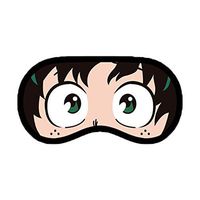 WerNerk My Hero Academia Sleep Mask, Cosplay Eye Patch Comfortable Sleeping Eye Shade Mask Blindfold Eye Mask Eye Cover for Full Night's Sleep, Travel and Nap(Izuku Midoriya Deku)
