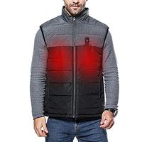 MAG.AL Color Matching Keep Warm USB Charging Heat Electric Vest Heating Clothes Intelligent Temperature Adjustment with 3 Heating Tablets,L