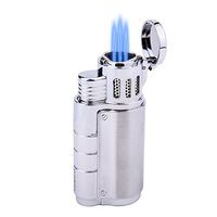 YF Triple Torch Jet Flame Butane Cigarette Lighter with Gift Box