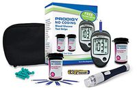Prodigy Glucose Monitor Kit - Includes Prodigy Meter, 100ct Test Strips, 10ct Lancets, Lancing Device, Carrying Case, Log Book