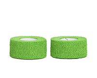 HealiT ShieldGrip™ Cohesive Bandage 1inch-Wide Self Adherent Athletic Wrap Medical Tape, Elastic Flexible Breathable First Aid Gauze Ideal for Stretch Ankle Sprains, Swelling, Sports - Green - 2 Pack