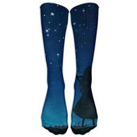 JIAU HUA Custom Girl Playing Violin Long Stockings Men And Womens Knee High Athletic Socks