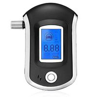 Alcohol Tester Alcohol Breathalyzer Semiconductor Professional Digital LCD Display RechargeableBlue Background Light with 25 Pcs Mouthpieces Included
