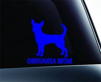Chihuahua Mom Dog Symbol Decal Funny Car Truck Sticker Window (Blue), Decal Sticker Vinyl Car Home Truck Window Laptop