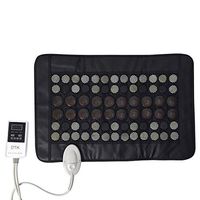 UTK Far Infrared Natural Jade Tourmaline Healing Pain Relief Meditation Anxiety Black Shungite Pro Heating Pad with Bonus Cover