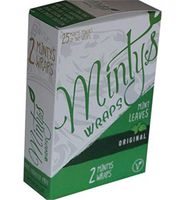 Minty’s Wraps 100% Organic Mint Leaf Wraps - 25 Pack Display + Beamer Smoke Sticker…