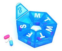 Weekly 7-Sided Pill Planner - (Blue)