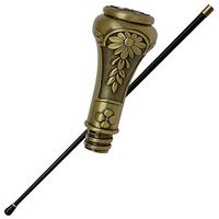 Antique Floral Embossed Knob Walking Cane