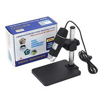 Portable USB Digital Microscope 500X Digital Microscope Endoscope Magnifier Camera+Lift Stand+Calibration Ruler Color:Black