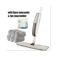 Spray Mop for Hardwood Floors Dust Mop with Microfiber Machine Washable Pad for A Quick Cleaner with A Refillable Water Bottle,6 Mop Cloth 1 Hook