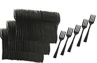 Mini Taster Forks Plastic - Black - 150 per Package