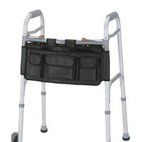 Fushida Rollator Storage Bag, Water Resistant Accessory Pouch for Walker Wheelchair,Hands Free Organizer for Folding Walkers,Wheelchair Loose Items Carrier, Black,FYH563