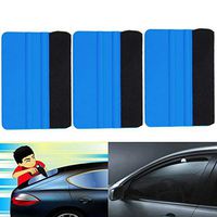 Felt Squeegee Wrapping Tool, Tuscom 4" Inch Vehicle Vinyl Wrap Window Tint Film Squeegee Tool Scratch-Proof Decal Squeegee Handy Tools for Car Windows, Kitchen Countertop, Wall Decals (3pc)