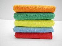 DeRoyal Microfiber All Purpose Cleaning Cloth, 12 x 12 inch, Pack of 60 Towels, Available in 5 Colors (Yellow, Red, Orange, Blue, Green)