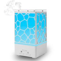 Daroma 200ml Water Cube Aroma Diffuser for Essential Oil,Aromatherapy Ultrasonic Cool Mist Humidifier Air Electric Scent Home Office Gift,Beautiful Light Up,White