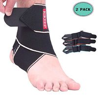 Ankle Support,Adjustable Ankle Brace Breathable Nylon Material Super Elastic and Comfortable,1 Size Fits All, Protects Against Chronic Ankle Strain, Sprains Fatigue (Gray(1 Pair))