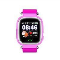 Q90 Tracker GPS/GSM/GPRS Precise Positioning Smart Watch for Kid Children Wristwatch SOS Support GSM phone Android IOS Call Finder Health Replay Chat Geofence Sound Guardian Anti Lost Watch(PINK)