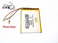BIHUADE 3 line 3.7V 2500MAH 306080 Lithium Polymer Li-Po Rechargeable Battery for DIY Mp3 MP4 MP5 GPS