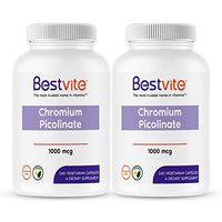 Chromium Picolinate 1000mcg (480 Vegetarian Capsules) (240 x 2) - No Stearates - No Dicalcium Phosphate - Vegan - Gluten Free - Non-GMO