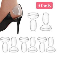 4 Pairs High Heel Grips, KTOMO Silicone High Heel Cushions Gel Heel Grip Self-Adhesive Shoe Pads Foot Protector for Women