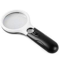 Loupe Led Magnifying Glass with Light 3X 45X Handheld Magnifier Lens Illuminated Jewelry Loupe Super High Clarity Lightweight