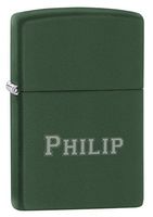 Personalized Green Matte Lighter with Free Laser Engraving