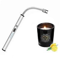 Candle Lighters Long, USB Rechargeable Flameless Arc Lighter Flexible and Windproof for Candles, Hiking, Camping, Kitchen,Fireplace,etc