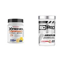 Scivation Xtend Ripped BCAA Powder, Blueberry Lemonade, 30 Servings + IsoPro 100% Grass Fed Native Whey Protein Isolate Powder, Fruity Cereal Flavor, 24 Servings