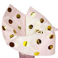 10ct Hot Metallic Gold Polka DOTS White Tissue Paper for Gift Wrapping 20"x30" Sheets nfLG -1354