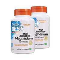 Doctor's Best High Absorption Magnesium (100 mg) - 240 ct (Pack of 2)