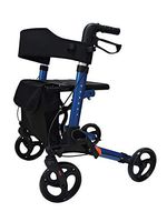 FeelComFFy Steel Folding Rollator Adult Walker (Red)