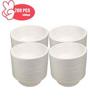 Environmentally Disposable Bagasse Bowls (Pack of 200) | Biodegradable Plates | Compostable Eco Friendly Party Plates | for Picnics, BBQS And Parties
