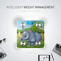Big Tough Rhino Cartoon Body Weight Scales Best Weight Scale Weight Scale Kg Tracks 8 Key Compositions Analyzer Sync with Fitness Apps 400 Lbs