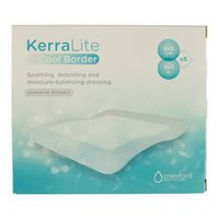 KerraLite Cool Adhesive Border 3"x3" Hydrogel Wound Dressing (CWL1007) – Soothes, Debrides and Moisturizes for Effective Healing of Dry, Lightly Exuding Sloughy Wounds, Scalds & Skin Tears (Box of 5)