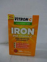 Vitron-C Vitron-C High Potency Iron Supplement Plus Vitamin C, 60 tabs (Pack of 3)