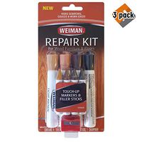 Weiman Wood Repair System Kit - 4 Filler Sticks 4 Touch Up Markers - Floor and Furniture Scratch Fix (3)