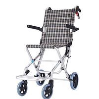 NADAENF Wheelchair Folding Portable Travel Ultra Small Elderly Disabled Hand Push Scooter Wheelchairs Lightweight Transport