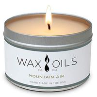 Wax and Oils Soy Wax Aromatherapy Scented Candles (Mountain Air) 8 Ounces. Single
