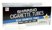 Shargio Cigarette Tubes 250ct Box - Blue King Size Light (4 Boxes)