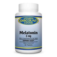 Vitamin Discount Center Melatonin 3 mg with Vitamin B6, 60 Tablets