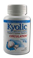 Kyolic - Formula 106 Aged Garlic Extract for Circulation - 3 Pack of 100 Capsules (300 Capsules Total)