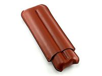 Skyway Tuscany Leather 2 Cigar Case Holder - Brown