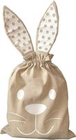 Easter Bunny Sacks - 3 Pack Bunny Ears Easter Bunny Tote - Paint Your Own DIY Bunny Bags - Easter Basket Canvas Bunny Drawstring Totes for Easter Eggs 11.5" x 15" (Large)