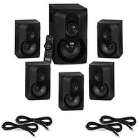 Acoustic Audio AA5301 Bluetooth Powered 5.1 Speaker System Home Theater and 4 Extension Cables