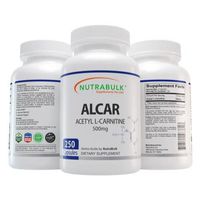 NutraBulk Premium Acetyl L-Carnitine (ALCAR) 500mg Capsules - 250-Count