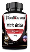 Vigorous You Premium L-Arginine Nitric Oxide Citrulline. 1,200 MG. Blood Flow, Muscle Growth, Strength, Endurance, Pre Workout.