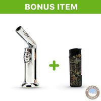 Zico ZD-37 (Original) Refillable Torch Lighter (Silver)& Free Lighter