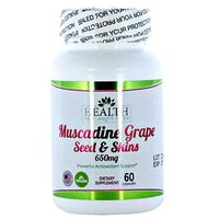Muscadine Grape Seed & Skins 650 mg 60 Capsules Physician Formulated Powerful Antioxidant Support Beyond The Average Grape