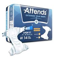 Attends Extended Wear Brief, Large, 44" - 58", Heavy Absorbency, DDEW30 - Case of 56